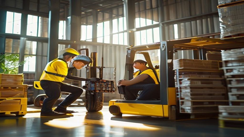 Rental forklift di Lampung: mesin angkat kuat untuk proyek konstruksi dan pergudangan.