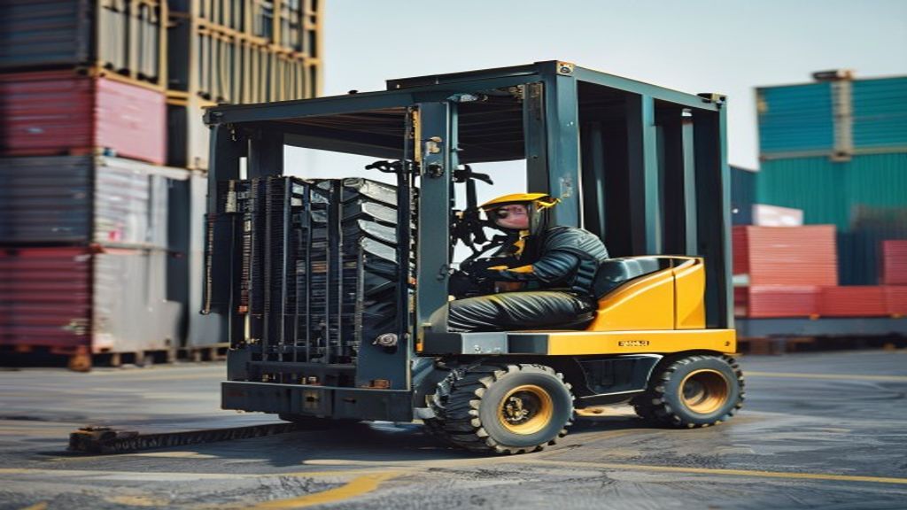 Forklift modern disewakan di Bandar Lampung untuk keperluan angkat material berat.