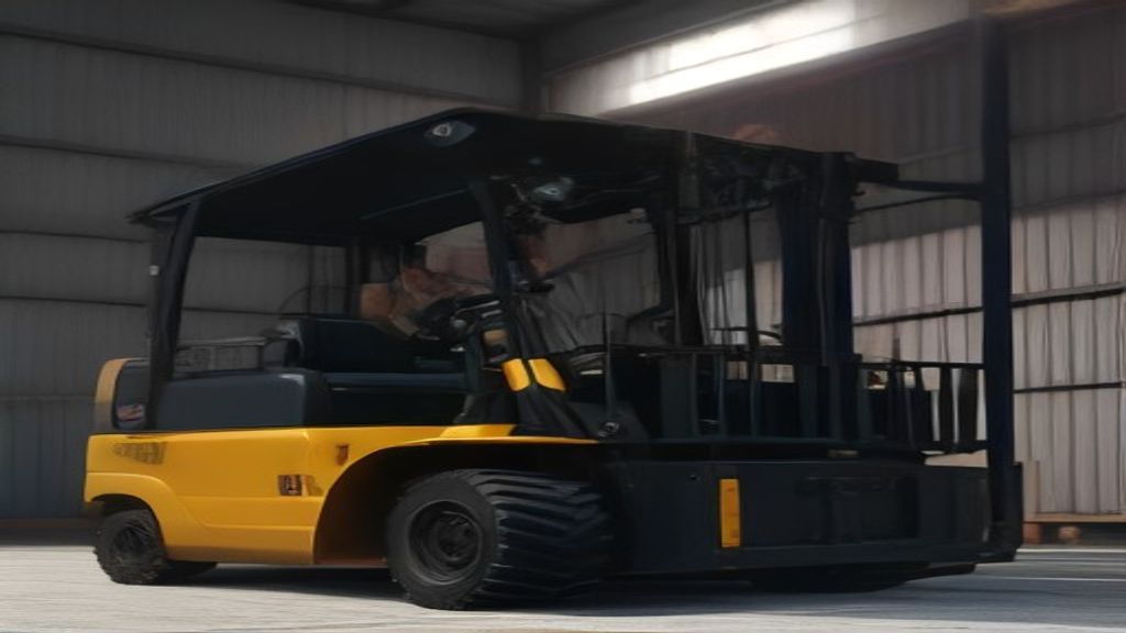 Foto forklift 5 ton siap sewa di Rajabasa, Bandar Lampung, layanan cepat dan handal.