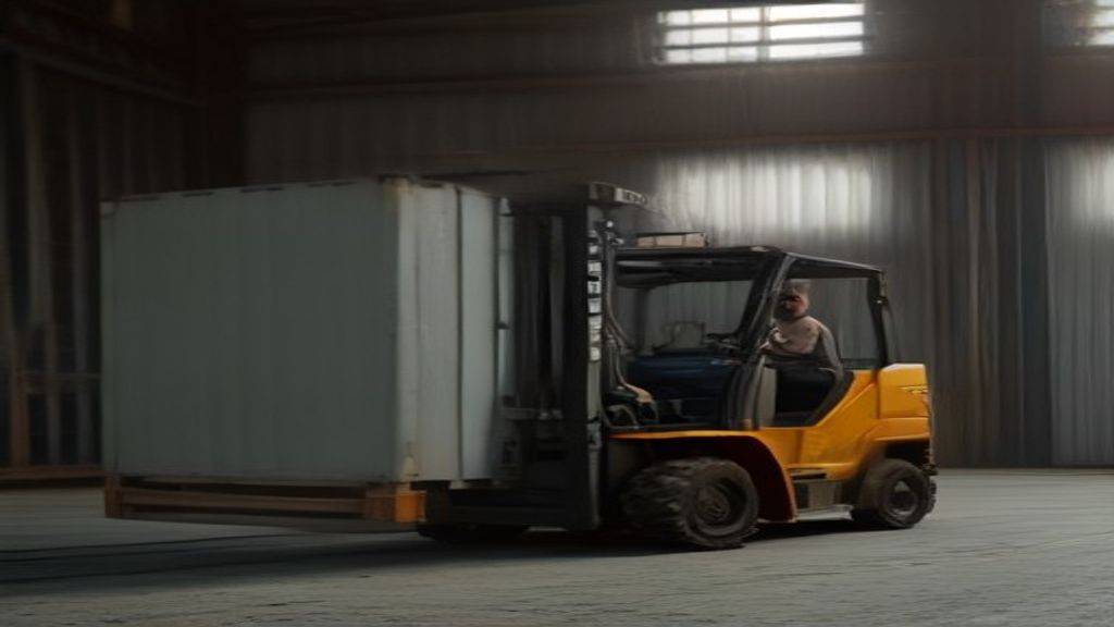 Gambar forklift panjang untuk disewa di Bandar Lampung, ideal bagi proyek pengangkatan berat.